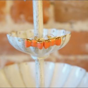 Kate Spade Take A Bow Earrings in Peach